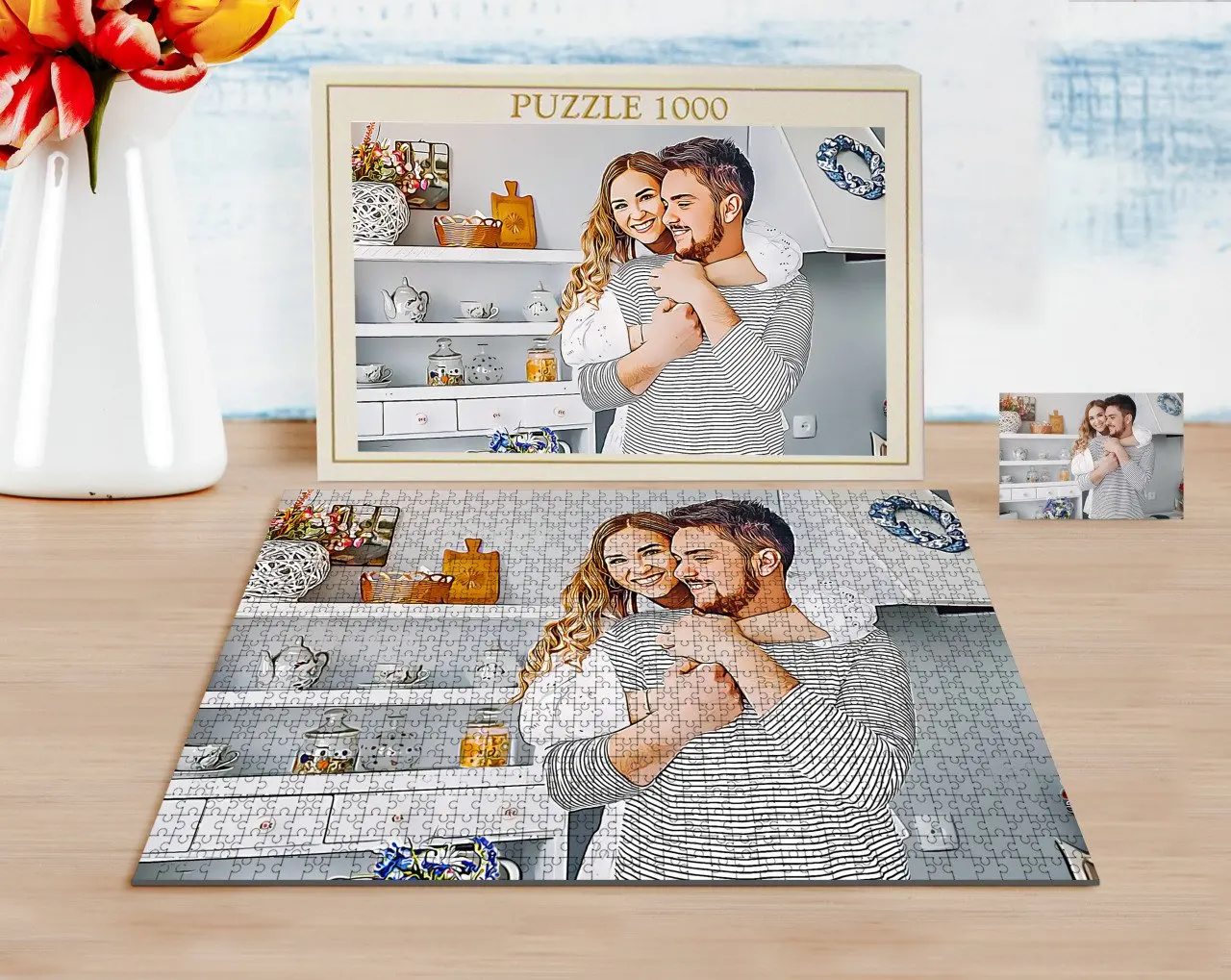 Personalized Full Size Valentine 'S Caricature of 1000 Piece Professional Puzzle-1 Decoration Girlfriends Gift Moment Happy Design Modern
Personalized Full Size Valentine 'S Caricature of 1000 Piece Professional Puzzle-1 Decoration Girlfriends Gift Moment Happy Design Modern
