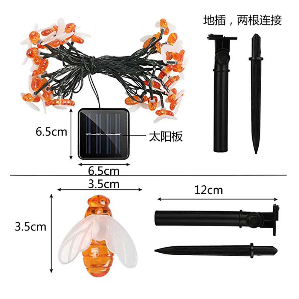 Solar Bee Led String Lights Outdoor Waterproof Light Decorative Patio Garden Decor Holiday Wedding Decor Solar Led Light Outdoor
Solar Bee Led String Lights Outdoor Waterproof Light Decorative Patio Garden Decor Holiday Wedding Decor Solar Led Light Outdoor