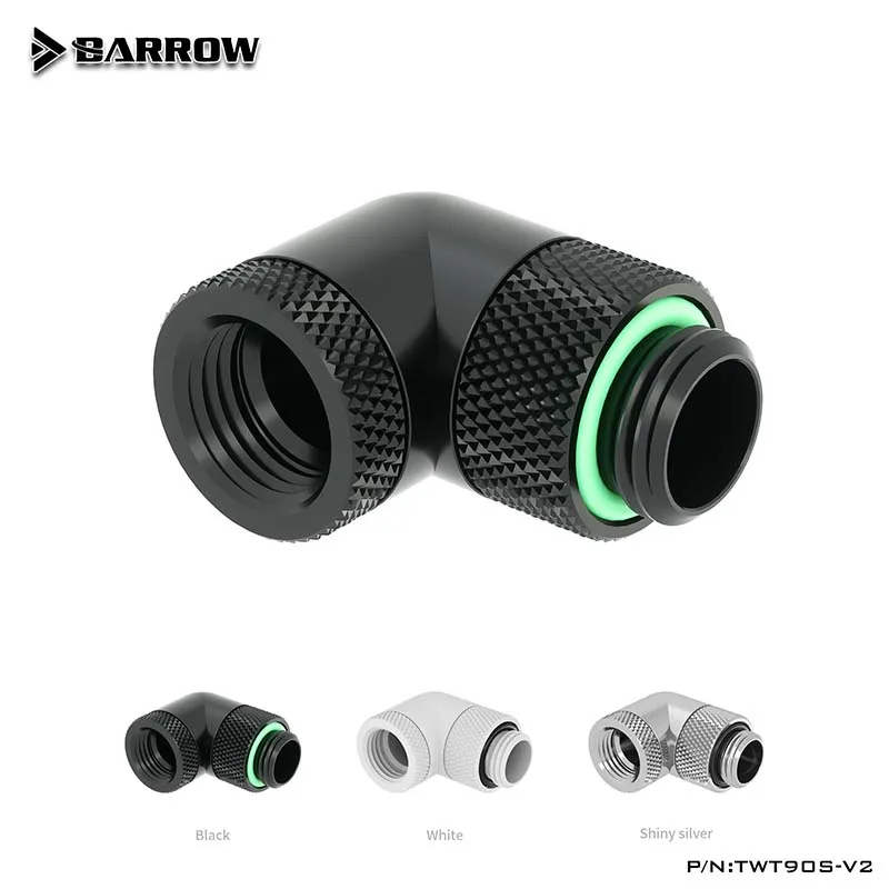 Barrow TWT90S-V2, G1/4 thread 90 degree two rotary fitting adapter rotating,90 degrees fitting for water cooler PC
Barrow TWT90S-V2, G1/4 thread 90 degree two rotary fitting adapter rotating,90 degrees fitting for water cooler PC