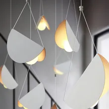 Металлический подвесной светильник в виде оригами