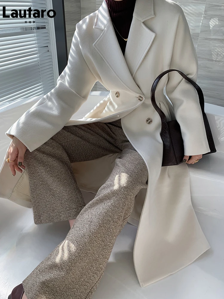 Lautaro Autumn Winter Long White Black Wool Trench Coat for Women Slim Fit Elegant Luxury Designer Clothes 2022 Overcoat Fashion
Lautaro Autumn Winter Long White Black Wool Trench Coat for Women Slim Fit Elegant Luxury Designer Clothes 2022 Overcoat Fashion