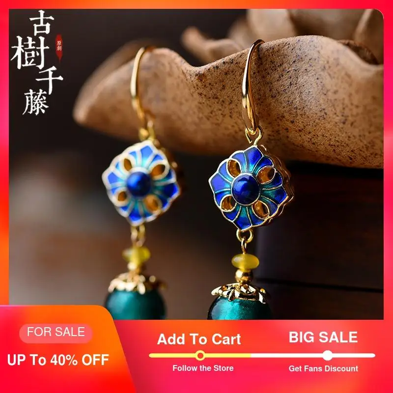Vintage earrings Cloisonne Stone Drop Earrings for Women Square Charms Hanging Earrings Ethnic fashion jewelry 2019 New Arrival
Vintage earrings Cloisonne Stone Drop Earrings for Women Square Charms Hanging Earrings Ethnic fashion jewelry 2019 New Arrival