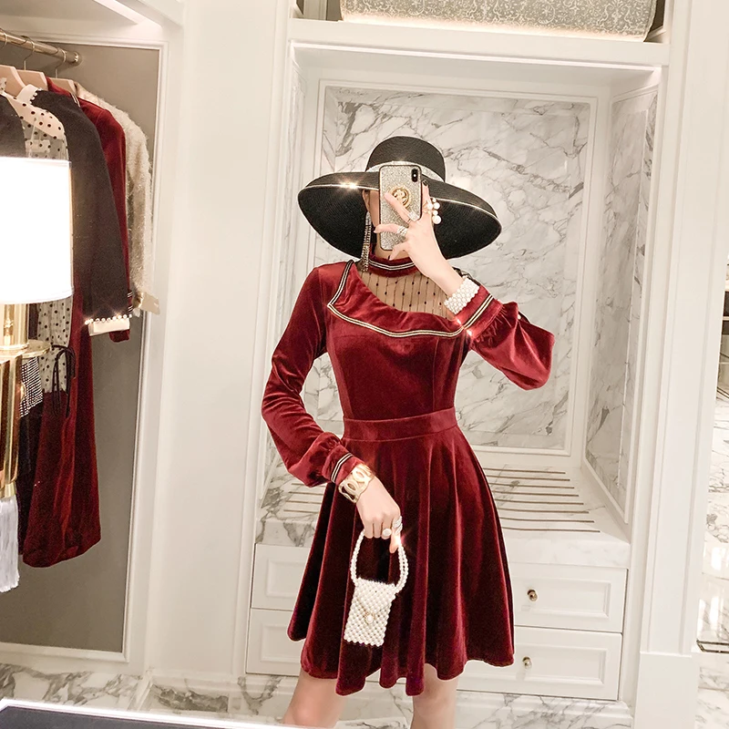 YAMDI velvet dress luxury party a-line boho dresses women spring summer long sleeve elegant runway vintage 2020 midi vestidos
YAMDI velvet dress luxury party a-line boho dresses women spring summer long sleeve elegant runway vintage 2020 midi vestidos
