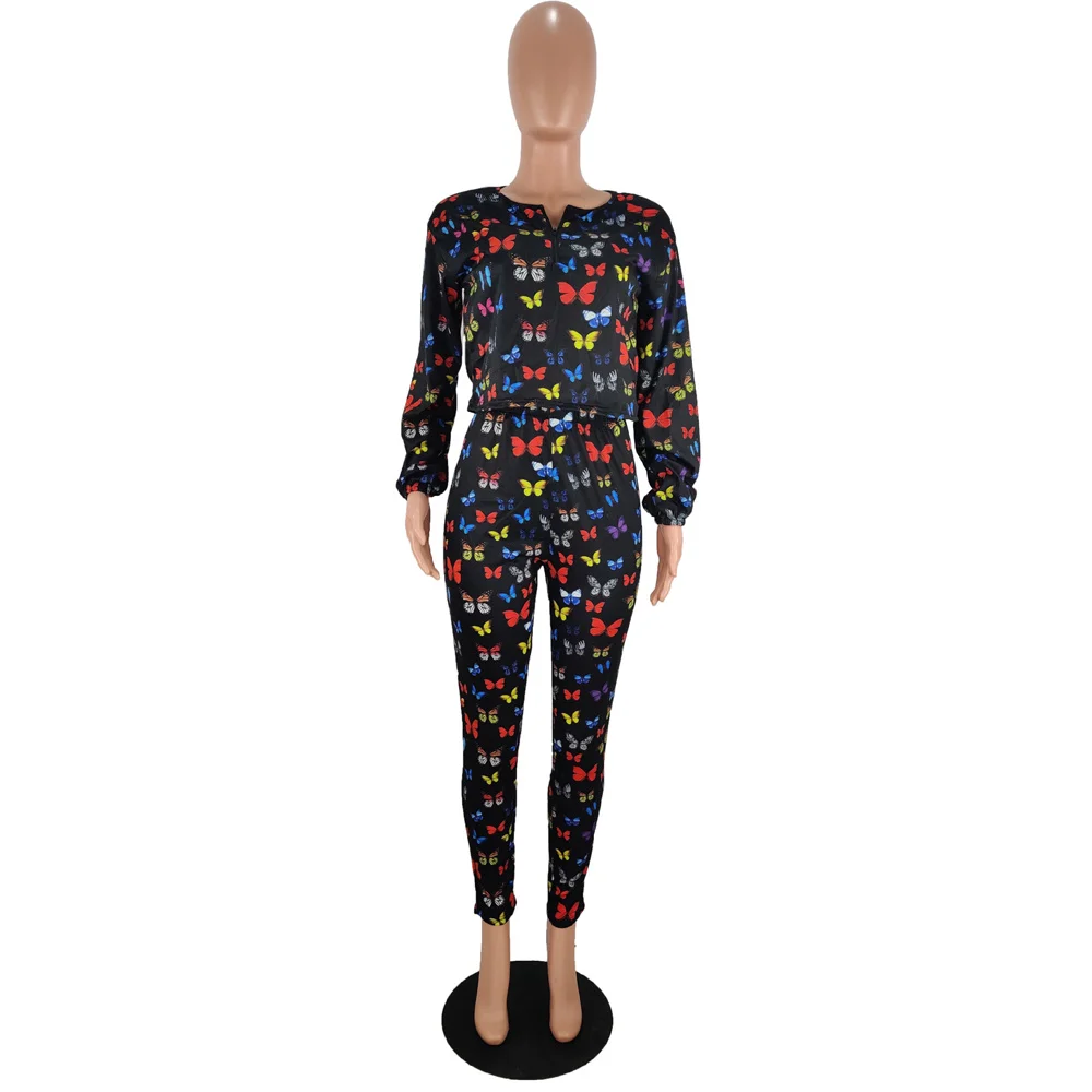Butterfly Print 2 Piece Set Women Outfits Deep V Neck Long Sleeve Crop Tops and High Waist Skinny Pant Activewear Sporty Suits
Butterfly Print 2 Piece Set Women Outfits Deep V Neck Long Sleeve Crop Tops and High Waist Skinny Pant Activewear Sporty Suits