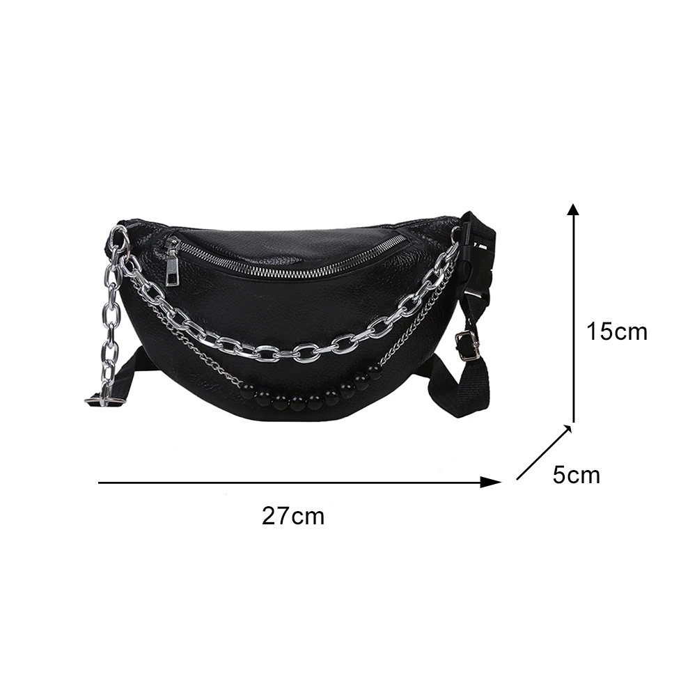 2021 Trend Solid Chest Bags for Women PU Leather Beaded Chain Fanny Pack Crossbody Pouch Multifunction Belt Bag Packs
2021 Trend Solid Chest Bags for Women PU Leather Beaded Chain Fanny Pack Crossbody Pouch Multifunction Belt Bag Packs
