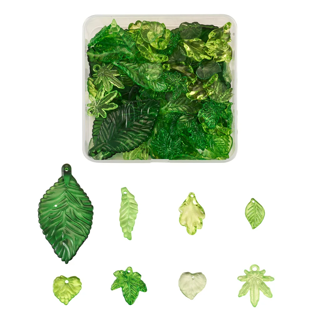 96pcs/lot 8 Styles Mixed Green Leaves Plastic Pendants Spacer Charms Beads For Jewelry Making Diy Necklace Bracelet Earrings
96pcs/lot 8 Styles Mixed Green Leaves Plastic Pendants Spacer Charms Beads For Jewelry Making Diy Necklace Bracelet Earrings