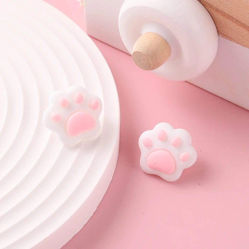 Пластиковые булавки с надписью Meow ~ Paw резиновые Броши изображением животных и