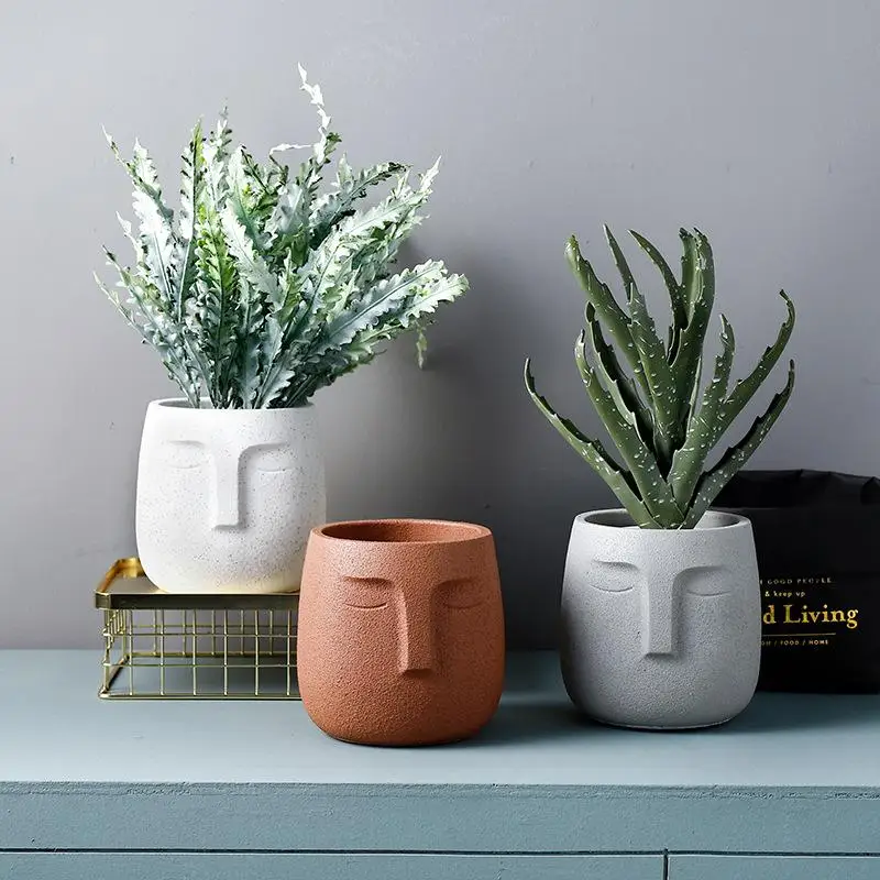 Nordic Cement Flower Pot With Holes Ceramic Human Face Simple Literary Personality Indoor Green Radish Pot Desktop Ornaments
Nordic Cement Flower Pot With Holes Ceramic Human Face Simple Literary Personality Indoor Green Radish Pot Desktop Ornaments