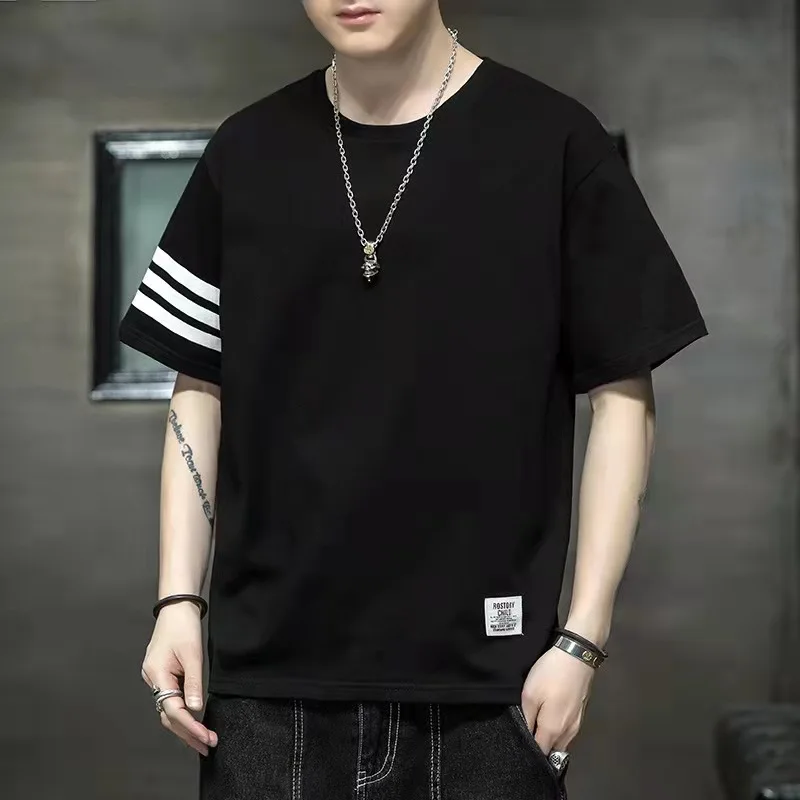 Men Fashion Brand Designers Short Sleeve T-shirts Summer Cotton Striped Tees Casual Round Neck Bottomed Shirt Boy Teenager Tops
Men Fashion Brand Designers Short Sleeve T-shirts Summer Cotton Striped Tees Casual Round Neck Bottomed Shirt Boy Teenager Tops