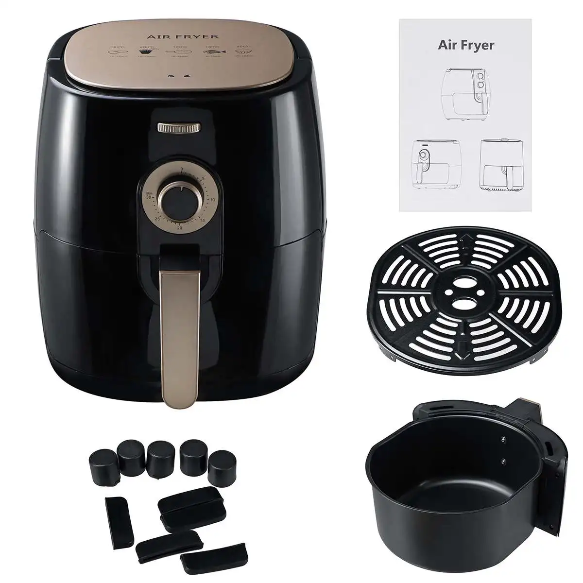 Beocornce 1350W 5L Multifunction Air Fryer Chicken Oil free Air Fryer Health Fryer Cooker 360 Degree Electric Deep Airfryer
Beocornce 1350W 5L Multifunction Air Fryer Chicken Oil free Air Fryer Health Fryer Cooker 360 Degree Electric Deep Airfryer