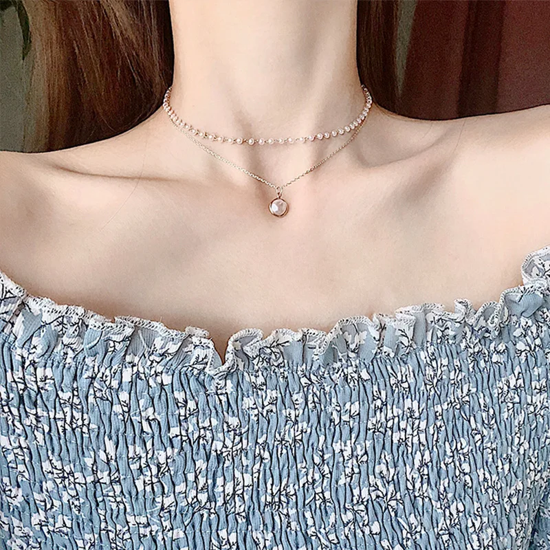 2021 new fashion temperament Korean wave pearl necklace necklace cute double chain pendant lady jewelry girl gift
2021 new fashion temperament Korean wave pearl necklace necklace cute double chain pendant lady jewelry girl gift