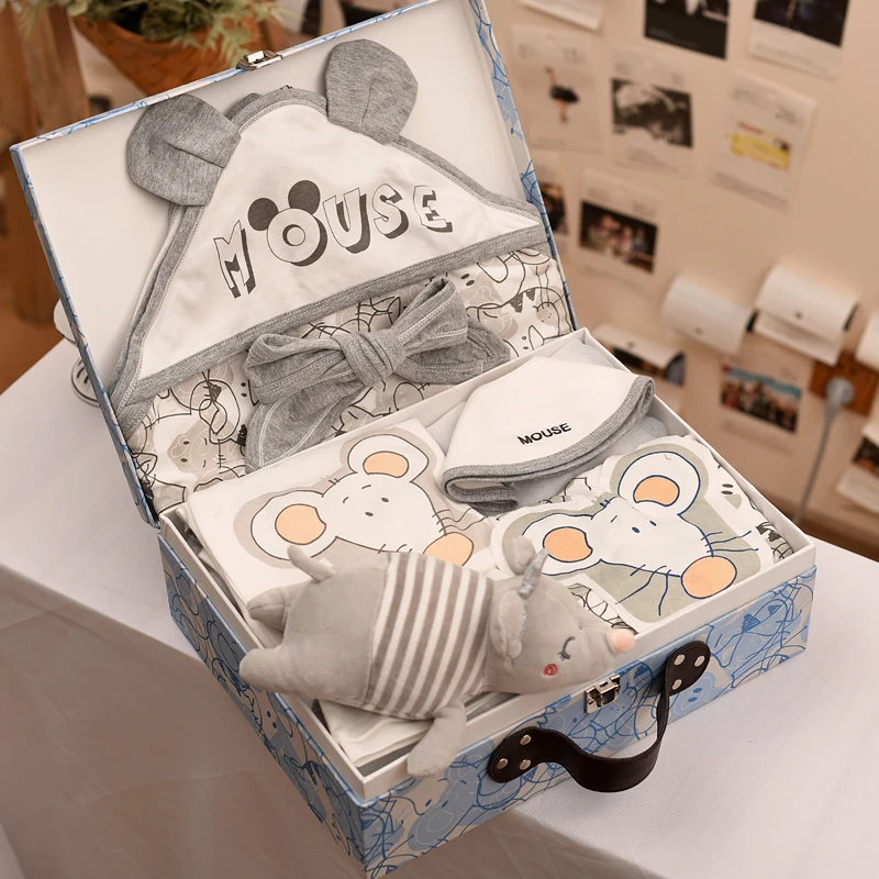 Подарочная коробка для новорожденных детей в год крысы комплект одежды