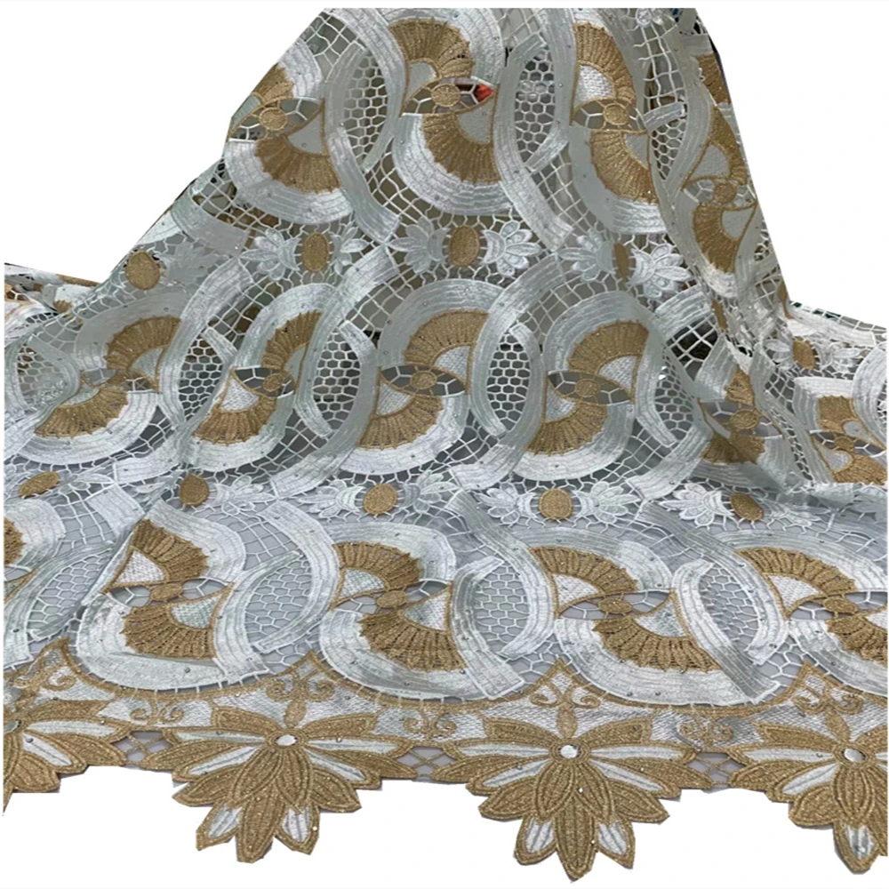 African Guipure Lace Fabric 2021 High Quality Lace Nigeria Water Soluble Cord Lace Fabric for Wedding Party Sewing NLY-160
African Guipure Lace Fabric 2021 High Quality Lace Nigeria Water Soluble Cord Lace Fabric for Wedding Party Sewing NLY-160