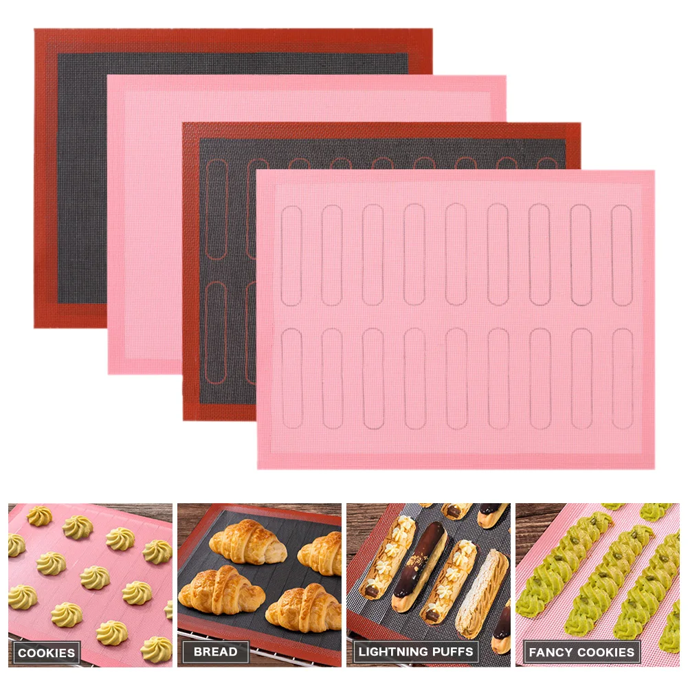 Silicone Baking Mat Non Stick Surface Liner Sheet for Baking Macaron/Cookie/Bun, 15.7"x12"
Silicone Baking Mat Non Stick Surface Liner Sheet for Baking Macaron/Cookie/Bun, 15.7"x12"