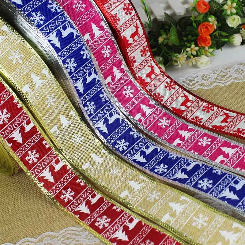 2Y/Yard elk pattern Snowflake pattern Merry Christmas party Ribbon DIY Handmade crafts materials 50 mm
2Y/Yard elk pattern Snowflake pattern Merry Christmas party Ribbon DIY Handmade crafts materials 50 mm