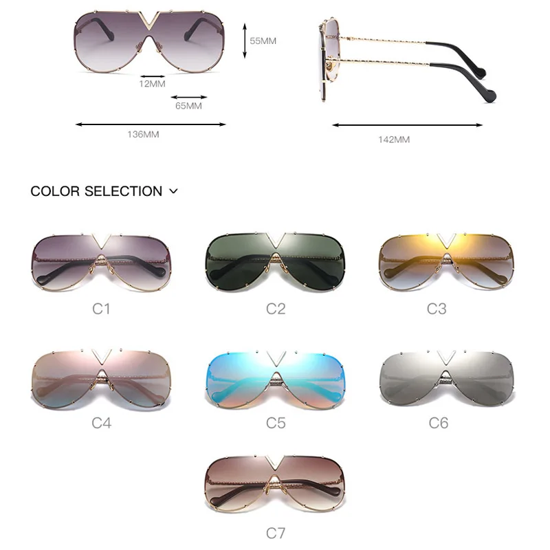 AOZE 2020 Luxury Men's sunglasses fashion sunglasses oversized brand designer sunglasses sunglasses style female UV400
AOZE 2020 Luxury Men's sunglasses fashion sunglasses oversized brand designer sunglasses sunglasses style female UV400