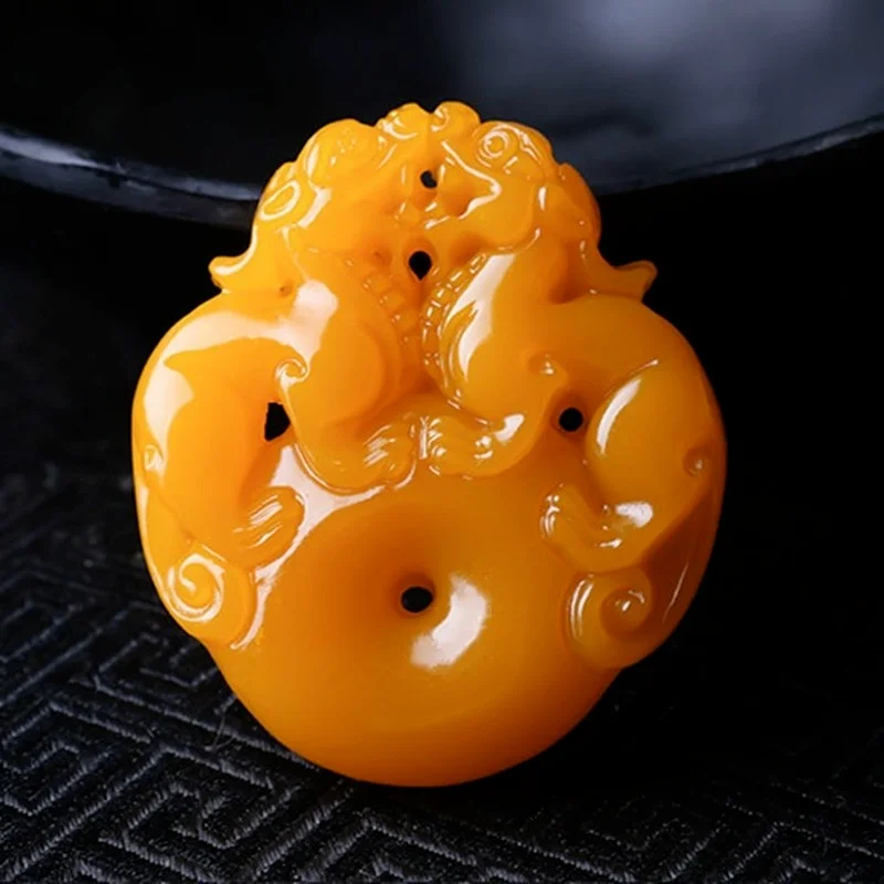 Natural Huanglong Jade Hand-carved Double Pixiu Pendant Fashion Boutique Jewelry Men and Women Necklace Popular Gift Accessories
Natural Huanglong Jade Hand-carved Double Pixiu Pendant Fashion Boutique Jewelry Men and Women Necklace Popular Gift Accessories