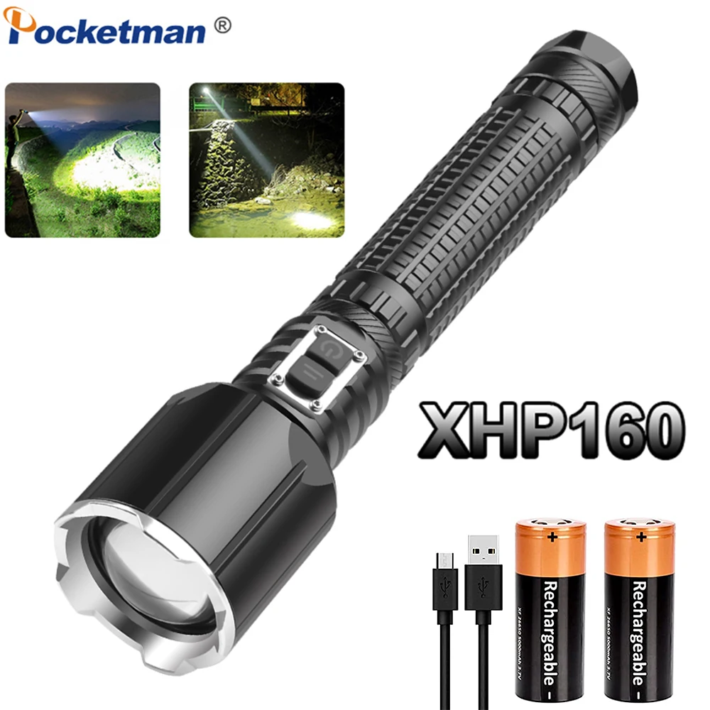 True XHP160 LED Flashlight Patrol Flashlight Professional Tactical Flashlights USB Rechargeable Torch Waterproof Torch
True XHP160 LED Flashlight Patrol Flashlight Professional Tactical Flashlights USB Rechargeable Torch Waterproof Torch