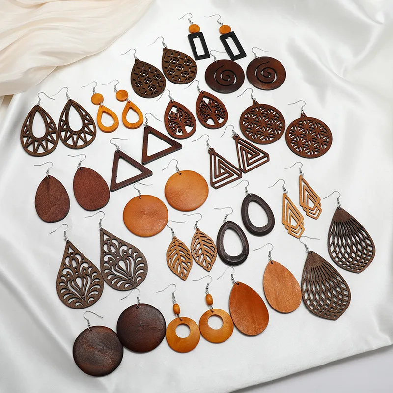 Hollow Out Geometric Wooden Drop Dangle Earrings for Women Trend Irregularly Statement Big Earring Fashion Jewelry AM3258
Hollow Out Geometric Wooden Drop Dangle Earrings for Women Trend Irregularly Statement Big Earring Fashion Jewelry AM3258