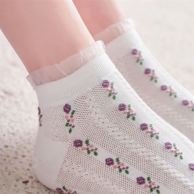 Fashion Women Flower Ankle Socks New Spring Summer Invisible Cotton Socks Women Fashion Lace Mesh Short Pink Ankle Socks Girls
Fashion Women Flower Ankle Socks New Spring Summer Invisible Cotton Socks Women Fashion Lace Mesh Short Pink Ankle Socks Girls