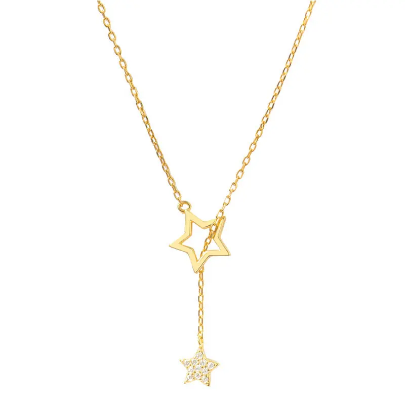 Real 925 Sterling Silver Star Pendant Necklaces Cute Double Stars Adjustable Y Necklace for Women Fine Jewelry
Real 925 Sterling Silver Star Pendant Necklaces Cute Double Stars Adjustable Y Necklace for Women Fine Jewelry