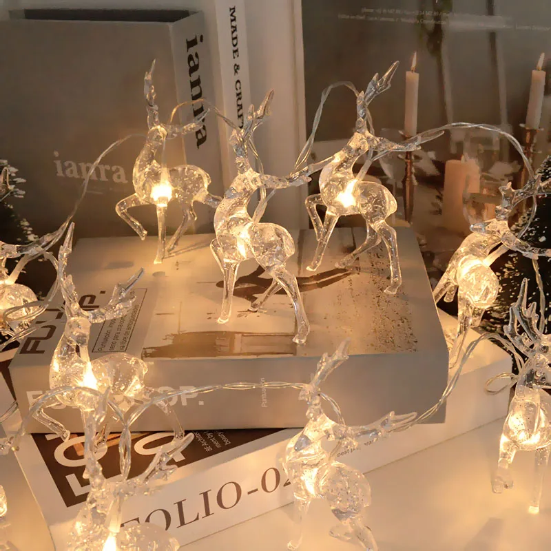 1.6M Deer LED String Light 10LED Battery Operated Indoor Decoration for Home Christmas Reindeer String Lights Outdoor Xmas Party
1.6M Deer LED String Light 10LED Battery Operated Indoor Decoration for Home Christmas Reindeer String Lights Outdoor Xmas Party