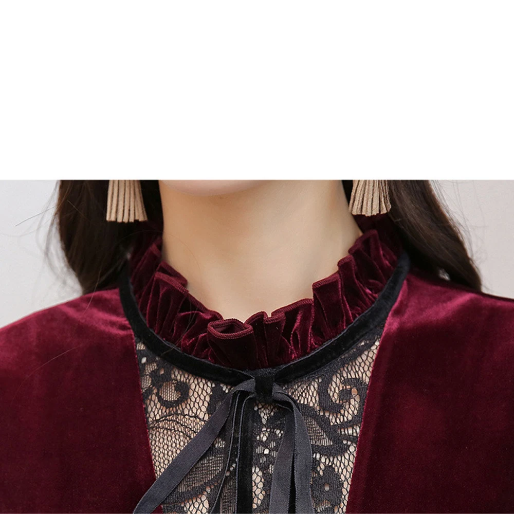 FairyShely Vintage Velvet Mesh Dress 2020 Women Long Sleeve Autumn Dress Celebrity Evening Party Dress Court Plus Size Dress
FairyShely Vintage Velvet Mesh Dress 2020 Women Long Sleeve Autumn Dress Celebrity Evening Party Dress Court Plus Size Dress