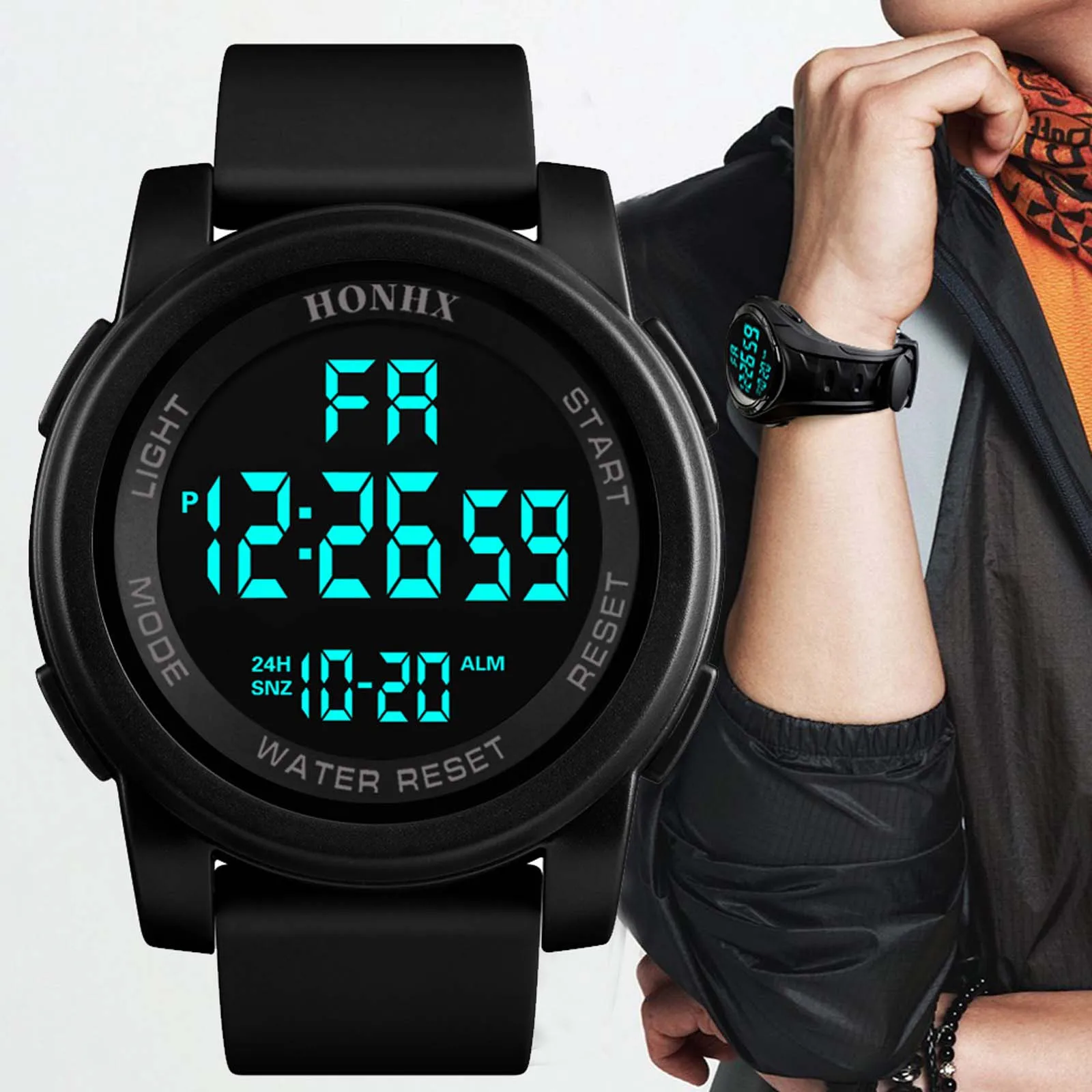 HONHX Mens LED Digital Watch Electronic Military Sport Watch Zegarek Damski Women Outdoor Electronic Watch 50M Waterproof drops
HONHX Mens LED Digital Watch Electronic Military Sport Watch Zegarek Damski Women Outdoor Electronic Watch 50M Waterproof drops