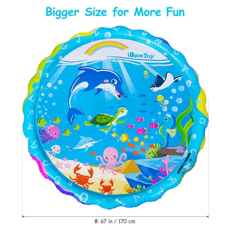 IBASETOY PVC Splash Play Mat Water Playing Toy Sprinkler Water Spray Toy Pad for Outdoor Pool Garden Park
IBASETOY PVC Splash Play Mat Water Playing Toy Sprinkler Water Spray Toy Pad for Outdoor Pool Garden Park