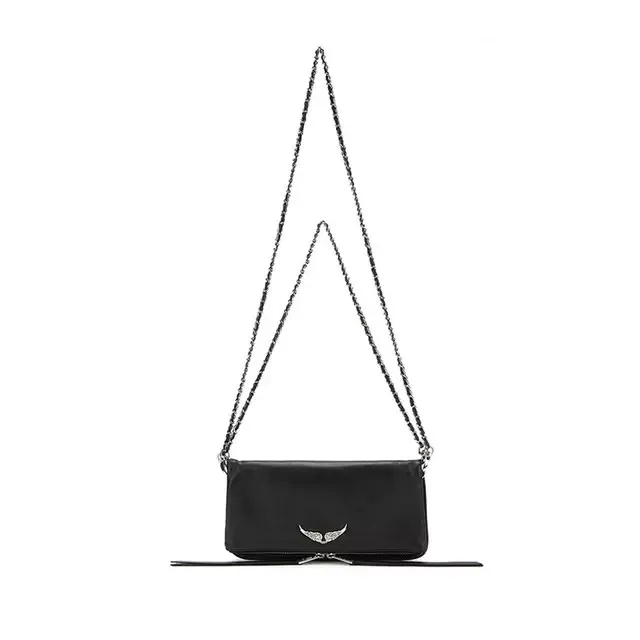 Fashion Cowhide Crossbody Bag And Handbag Women's Single Shoulder Bag Fashion Personality Wings Decorated Chain Messenger Bag
Fashion Cowhide Crossbody Bag And Handbag Women's Single Shoulder Bag Fashion Personality Wings Decorated Chain Messenger Bag