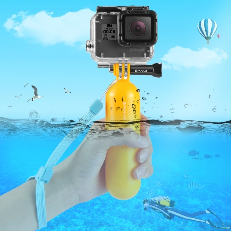 

PULUZ Floating Handle Bobber Hand Grip with Strap for GoPro NEW HERO/HERO7/6/5/5 Session/4 Session/4/3+/3 DJI Osmo Action Xiaoyi