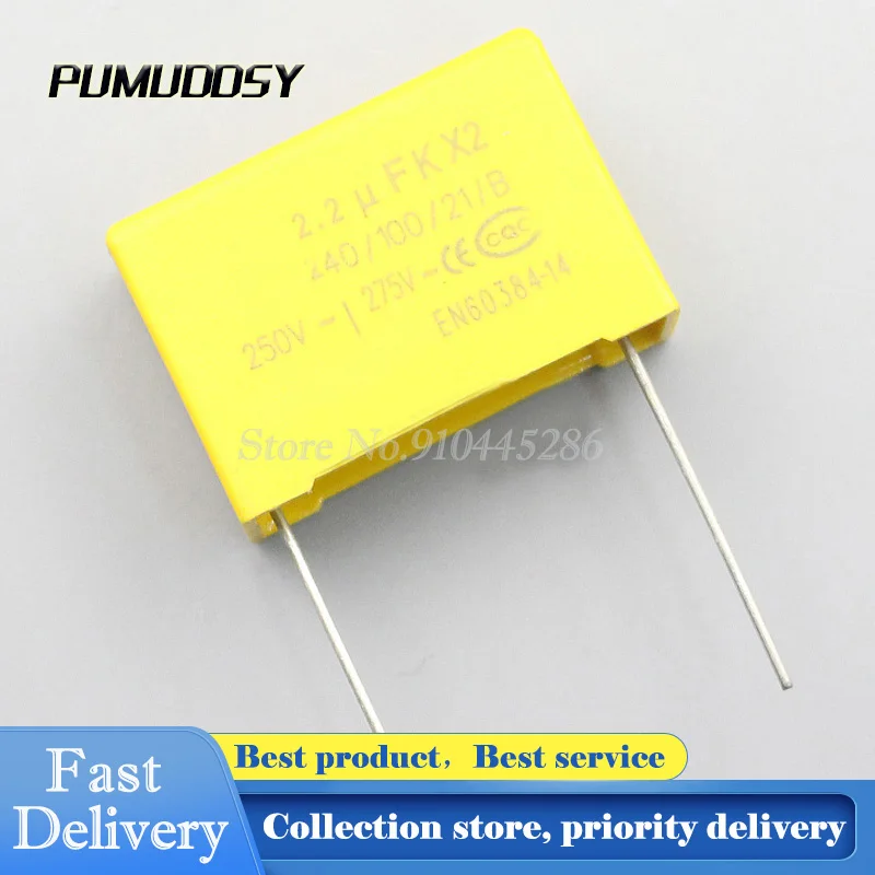 5PCS/LOT Safety Capacitor 275VAC 225 2.2UF 275V Pitch 27mm Polypropylene Film Capacitor Capacitance
5PCS/LOT Safety Capacitor 275VAC 225 2.2UF 275V Pitch 27mm Polypropylene Film Capacitor Capacitance