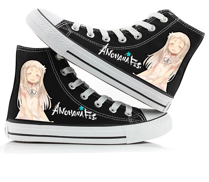High-Q Unisex Anime Anohana Fes Yadomi Jinta Casual Canvas shoes Anohana Fes Honma Meiko Black Flat bottom duck shoes plimsolls
High-Q Unisex Anime Anohana Fes Yadomi Jinta Casual Canvas shoes Anohana Fes Honma Meiko Black Flat bottom duck shoes plimsolls