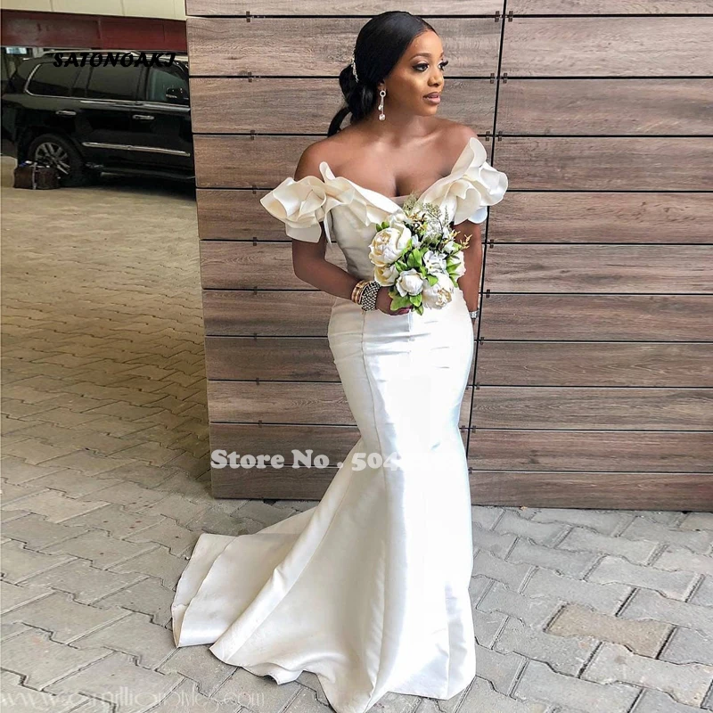Ivory Sexy Mermaid Bridesmaid Dresses 2021 African Black Girl Off Shoulder Long Wedding Party Gown Vestido De Fiesta Boda Online
Ivory Sexy Mermaid Bridesmaid Dresses 2021 African Black Girl Off Shoulder Long Wedding Party Gown Vestido De Fiesta Boda Online