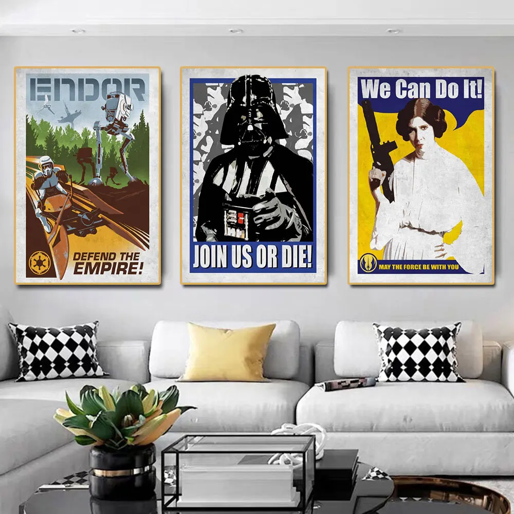 Star-War Darth Vader Printing Canvas Painting Retro Poster Creative Wall Decor Art For Living Room Decoration Frameless Cuadros
Star-War Darth Vader Printing Canvas Painting Retro Poster Creative Wall Decor Art For Living Room Decoration Frameless Cuadros