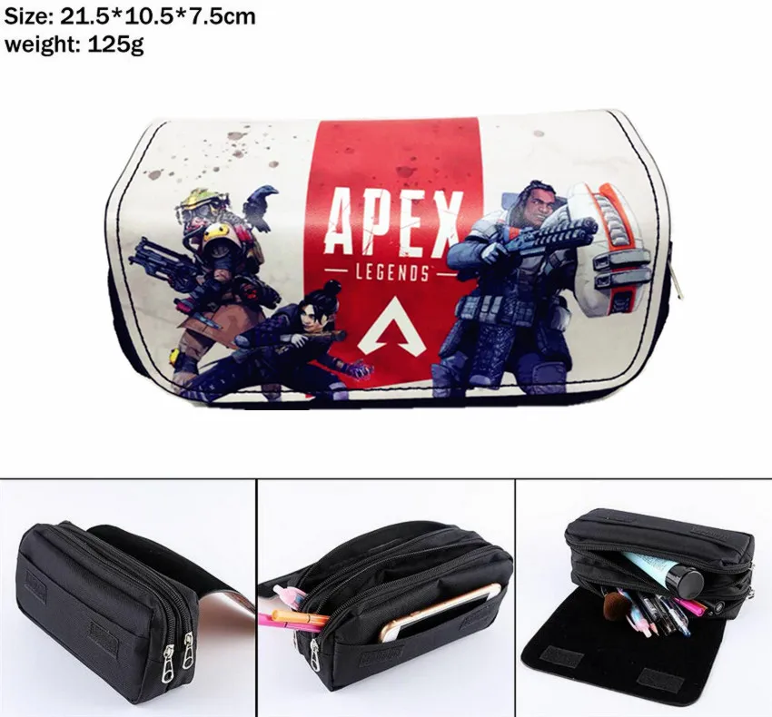 Game Apex Legends Canvas Zipper Pencil Case Student Penbag Women Makeup Bags Cosmetic Bag Portable Stationery Bag Handbags
Game Apex Legends Canvas Zipper Pencil Case Student Penbag Women Makeup Bags Cosmetic Bag Portable Stationery Bag Handbags