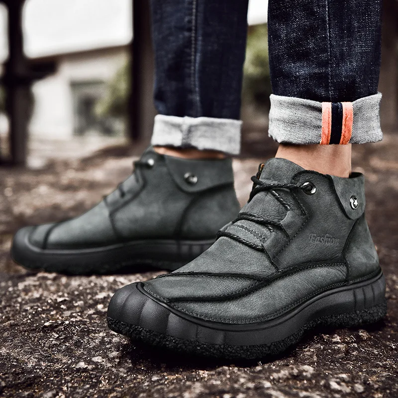 Winter Men Casual Shoes Keep Warm High Quality Fashion Shoes Durable Snow Boots Comfortable Men Sneakers