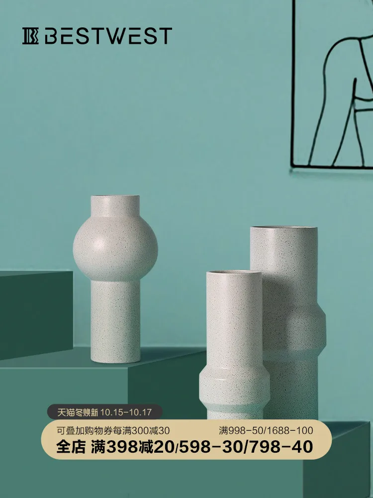 Creative ceramic vase ornaments of modern and simple living room wine cabinet dry flower insert vase soft decoration
Creative ceramic vase ornaments of modern and simple living room wine cabinet dry flower insert vase soft decoration