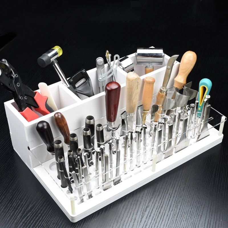 Leather Craft Tool Holder Stamp Perforated Diy Handmade Leather Goods Leather Craft Kit Parts Storage Box Holder
Leather Craft Tool Holder Stamp Perforated Diy Handmade Leather Goods Leather Craft Kit Parts Storage Box Holder