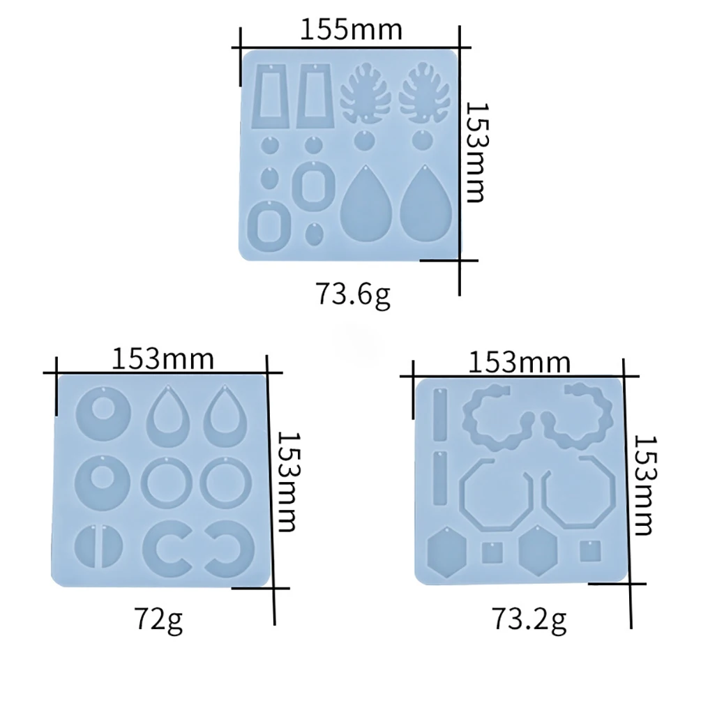 DIY Crystal Epoxy Earrings Resin Mold Ear Pendant Silicone Mould Handmade Jewelry Making Tools
DIY Crystal Epoxy Earrings Resin Mold Ear Pendant Silicone Mould Handmade Jewelry Making Tools