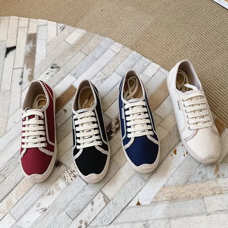 Fall New Canvas Shoes Women's Straw Woven Soles Fisherman's Shoes Flat Bottom Casual Shoes Flat Bottom Sneaker Women Shoes
Fall New Canvas Shoes Women's Straw Woven Soles Fisherman's Shoes Flat Bottom Casual Shoes Flat Bottom Sneaker Women Shoes