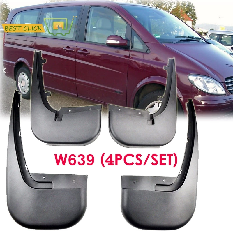 

OE Styled Molded Car Mud Flaps For Mercedes Benz Vito Viano W639 2006 - 2010 Mudflaps Splash Guards Mudguards Car Styling