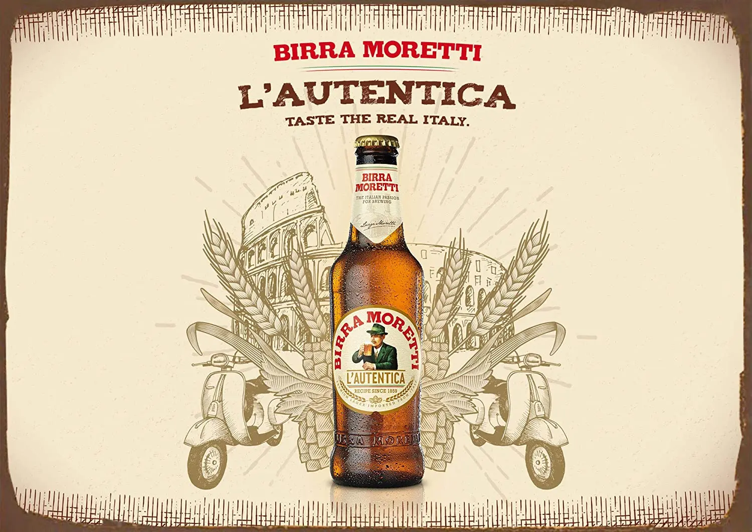 SIGNCHAT Birra Moretti Italian Beer Vintage Tin Sign Style Metal Advertising Wall Plaque Sign Wall Decoration Metal SignSP14
SIGNCHAT Birra Moretti Italian Beer Vintage Tin Sign Style Metal Advertising Wall Plaque Sign Wall Decoration Metal SignSP14