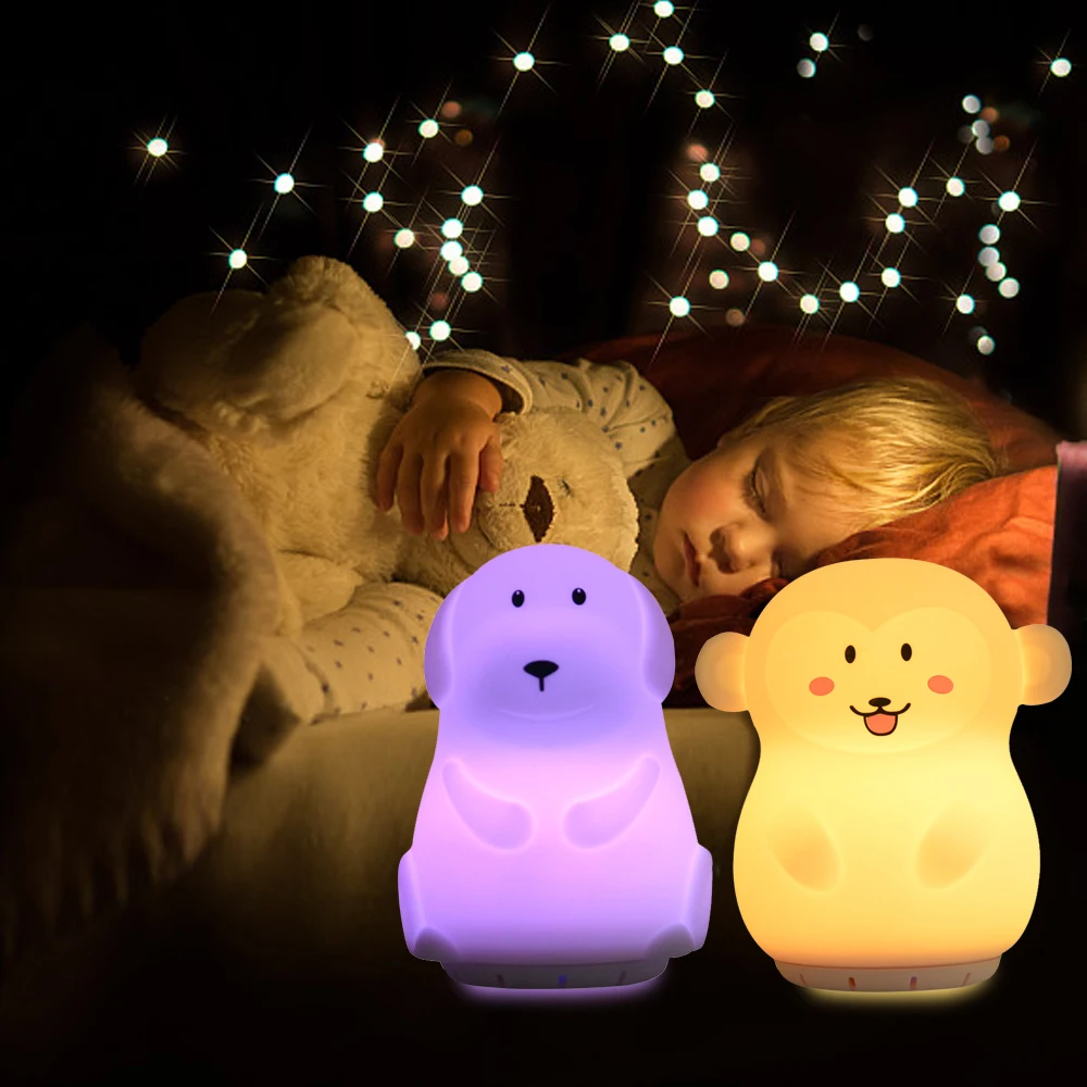 Music Lamp Silicone Dog Monkey Wireless Bluetooth Speaker Player Rechargeable RGB LED Night Light for Children Baby Gift
Music Lamp Silicone Dog Monkey Wireless Bluetooth Speaker Player Rechargeable RGB LED Night Light for Children Baby Gift