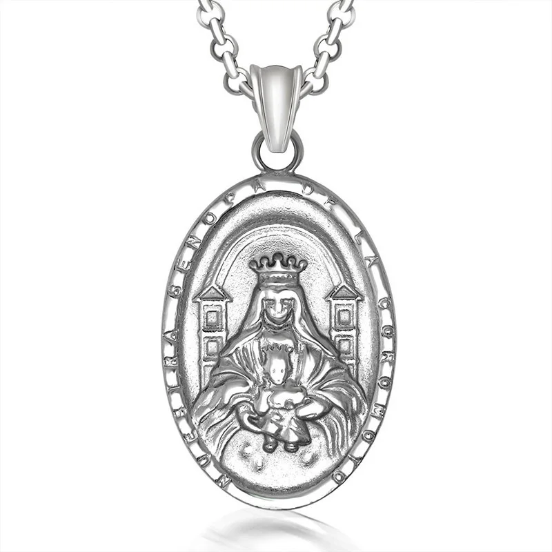 Retro Goddess of Avalokitesvara Pendant Silver Color Titanium Steel Pendant Men's and Women's Fashion Religious Buddhist Jewelry
Retro Goddess of Avalokitesvara Pendant Silver Color Titanium Steel Pendant Men's and Women's Fashion Religious Buddhist Jewelry