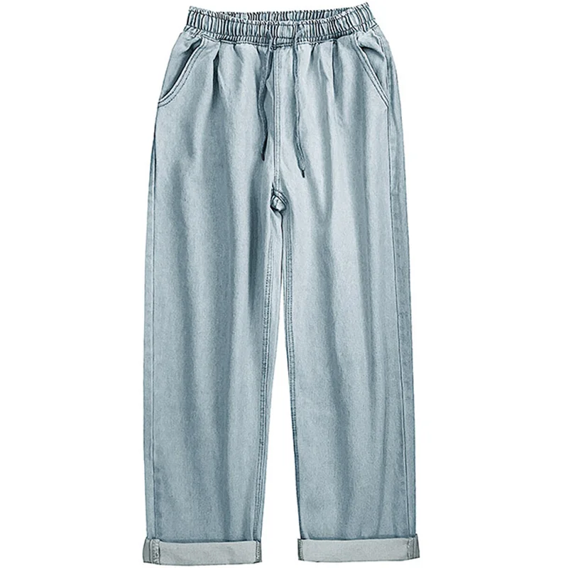 Men Jeans Denim Solid Loose Straight Plus Size 3XL Japanese Fashion Style Trendy All-match Students Elastic Waist Daily Casual
Men Jeans Denim Solid Loose Straight Plus Size 3XL Japanese Fashion Style Trendy All-match Students Elastic Waist Daily Casual