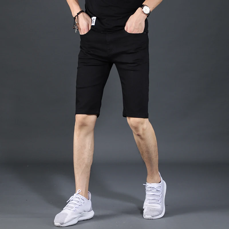 Men Black Denim Shorts Summer Jeans Fashion Korean Style Solid Color Straight Fit Stretch Pants
Men Black Denim Shorts Summer Jeans Fashion Korean Style Solid Color Straight Fit Stretch Pants