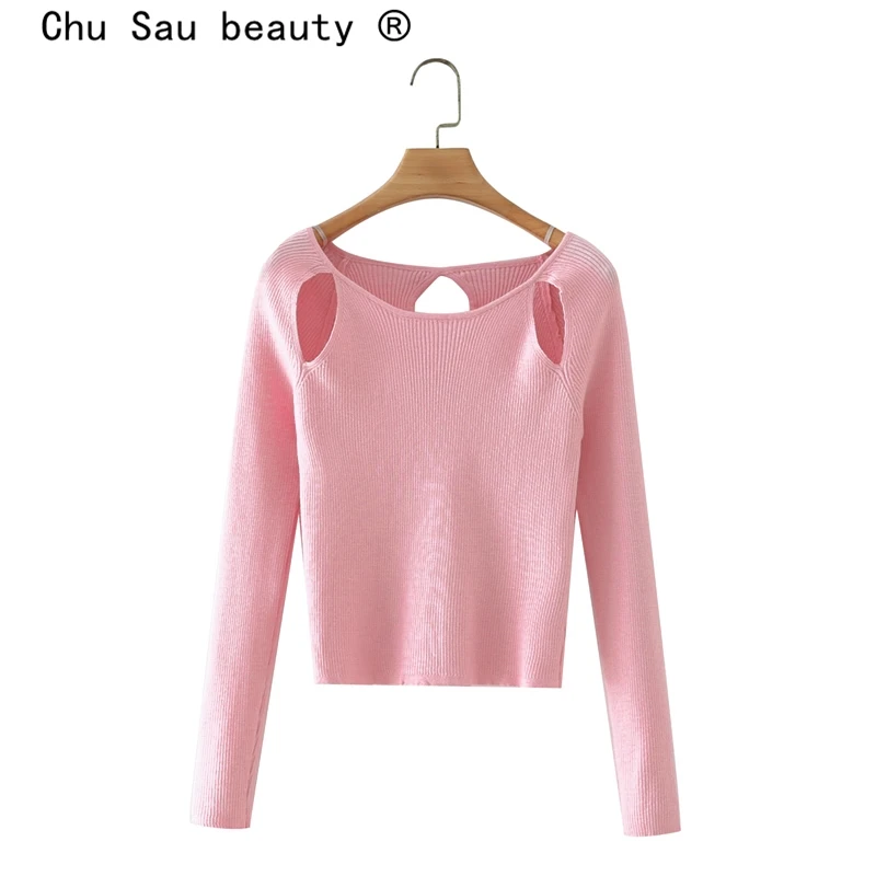 New Fashion Autumn Casual Pink Knitted Long Sleeve Tees Women Fall Street Style Hollow Out O-neck Slim Short T-shirts Female Top
New Fashion Autumn Casual Pink Knitted Long Sleeve Tees Women Fall Street Style Hollow Out O-neck Slim Short T-shirts Female Top