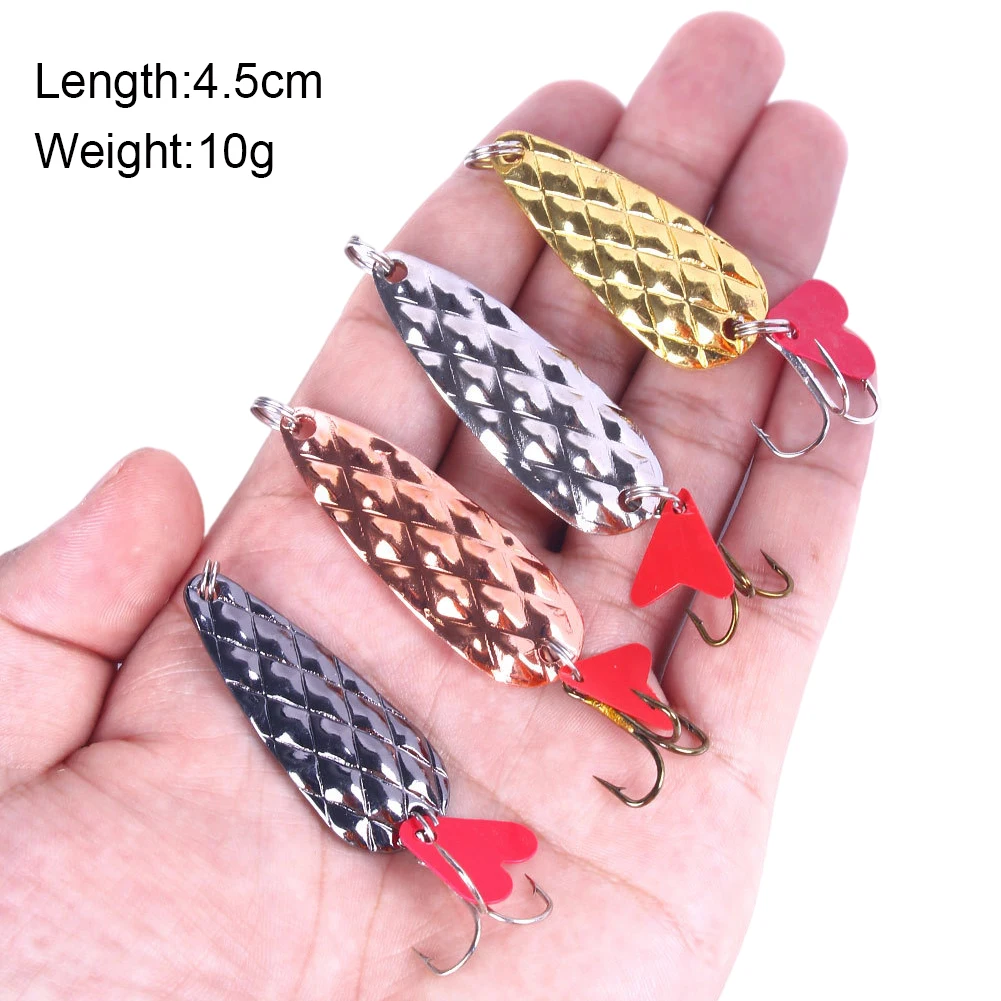 1PCS Metal Bait Spoon Spinner 10g Fishing Lure Hard Bait Sequins Wobbler Fishing Jigging Artificial Bait with Treble Hook 7.5cm
1PCS Metal Bait Spoon Spinner 10g Fishing Lure Hard Bait Sequins Wobbler Fishing Jigging Artificial Bait with Treble Hook 7.5cm