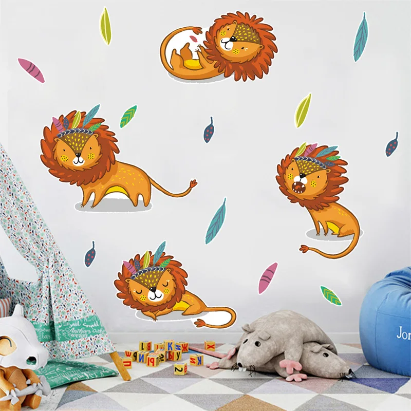 Indian Style Kids Wall Sticker Cartoon Animal Lion Bedroom Nursery Classroom Creative Decorative Sticker
Indian Style Kids Wall Sticker Cartoon Animal Lion Bedroom Nursery Classroom Creative Decorative Sticker